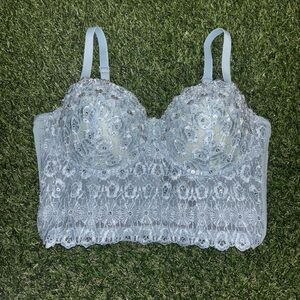 Elegant Lace Bralette - White